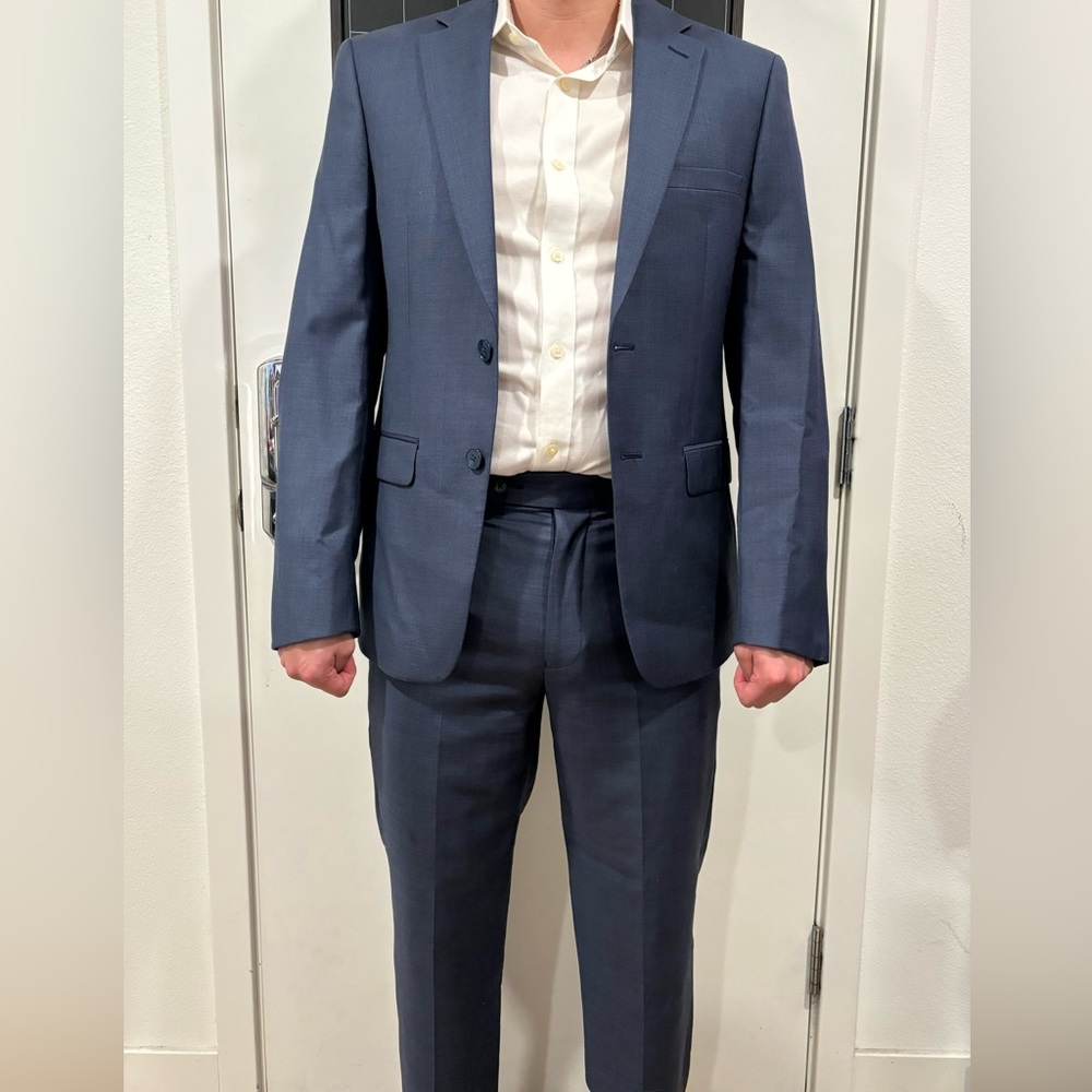 Calvin Klein Slim Fit blue matching coat and pants